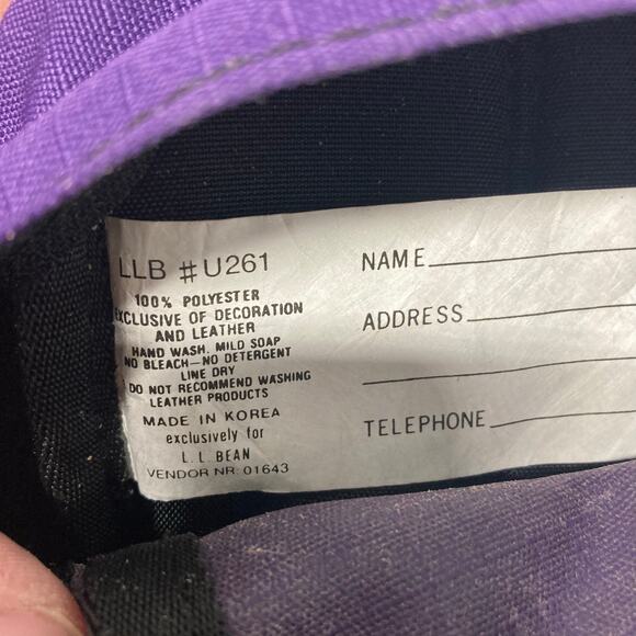 Vintage LL Bean Purple and Black Waist Fanny Pack. Pre-Owned Good Condition - Picture 8 of 11